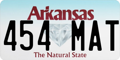 AR license plate 454MAT
