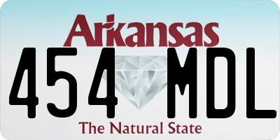 AR license plate 454MDL