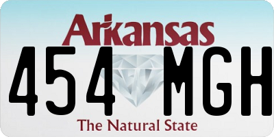 AR license plate 454MGH