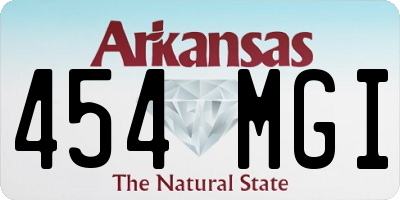 AR license plate 454MGI