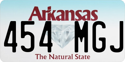 AR license plate 454MGJ