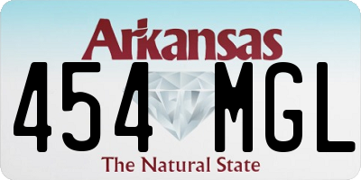 AR license plate 454MGL