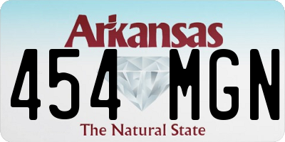 AR license plate 454MGN