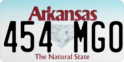 AR license plate 454MGO