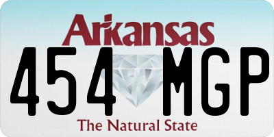 AR license plate 454MGP