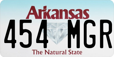 AR license plate 454MGR