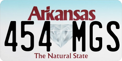 AR license plate 454MGS