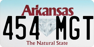 AR license plate 454MGT