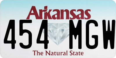 AR license plate 454MGW