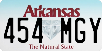 AR license plate 454MGY