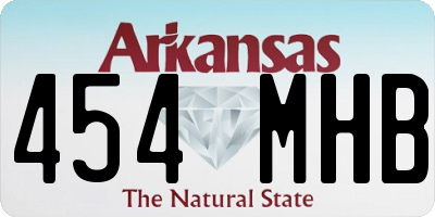 AR license plate 454MHB