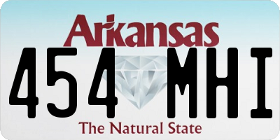 AR license plate 454MHI