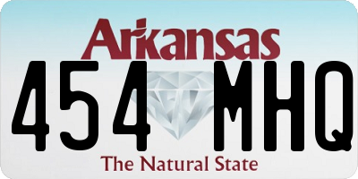 AR license plate 454MHQ