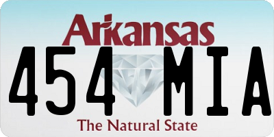 AR license plate 454MIA