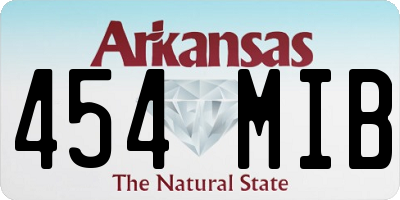 AR license plate 454MIB