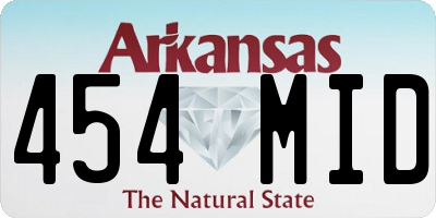 AR license plate 454MID