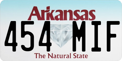 AR license plate 454MIF