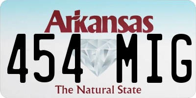 AR license plate 454MIG