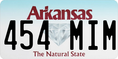AR license plate 454MIM
