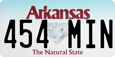 AR license plate 454MIN