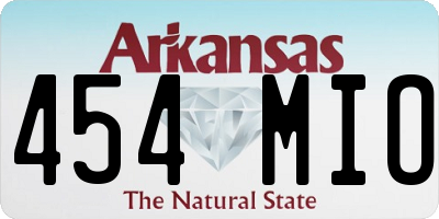 AR license plate 454MIO