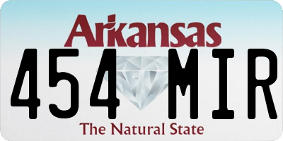 AR license plate 454MIR