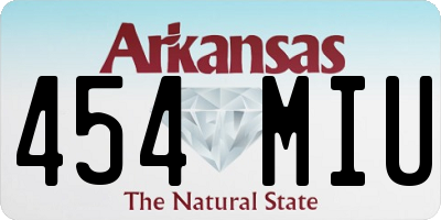 AR license plate 454MIU