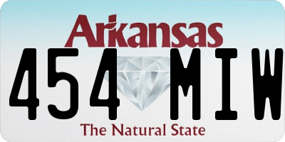 AR license plate 454MIW