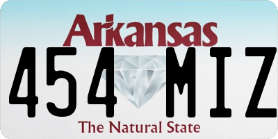 AR license plate 454MIZ