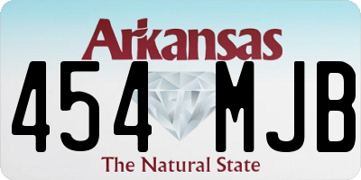 AR license plate 454MJB