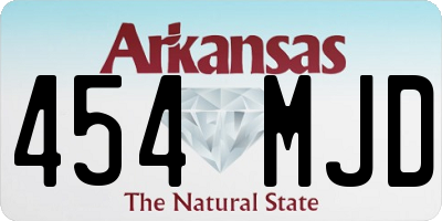 AR license plate 454MJD