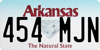 AR license plate 454MJN
