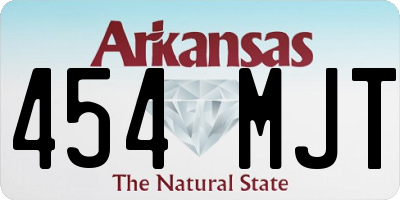 AR license plate 454MJT