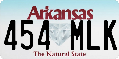AR license plate 454MLK