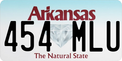 AR license plate 454MLU