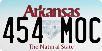 AR license plate 454MOC