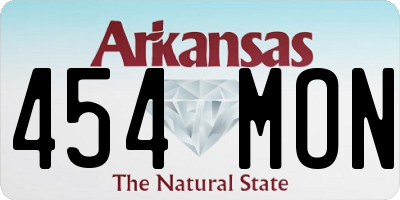 AR license plate 454MON