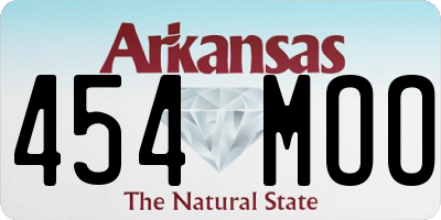 AR license plate 454MOO