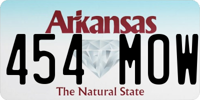 AR license plate 454MOW