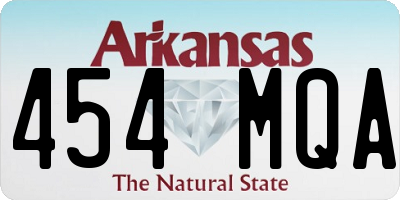 AR license plate 454MQA