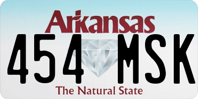 AR license plate 454MSK