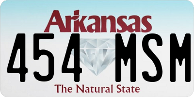 AR license plate 454MSM