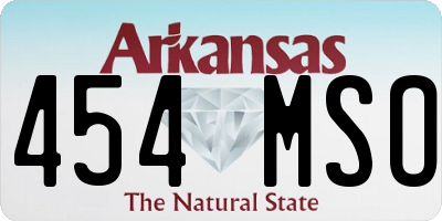 AR license plate 454MSO