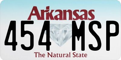 AR license plate 454MSP
