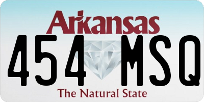 AR license plate 454MSQ