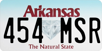 AR license plate 454MSR