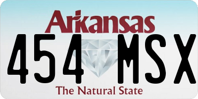 AR license plate 454MSX