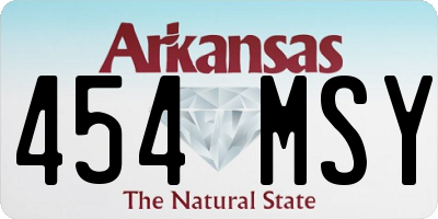 AR license plate 454MSY