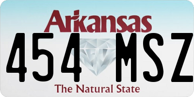 AR license plate 454MSZ