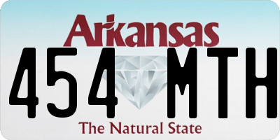 AR license plate 454MTH